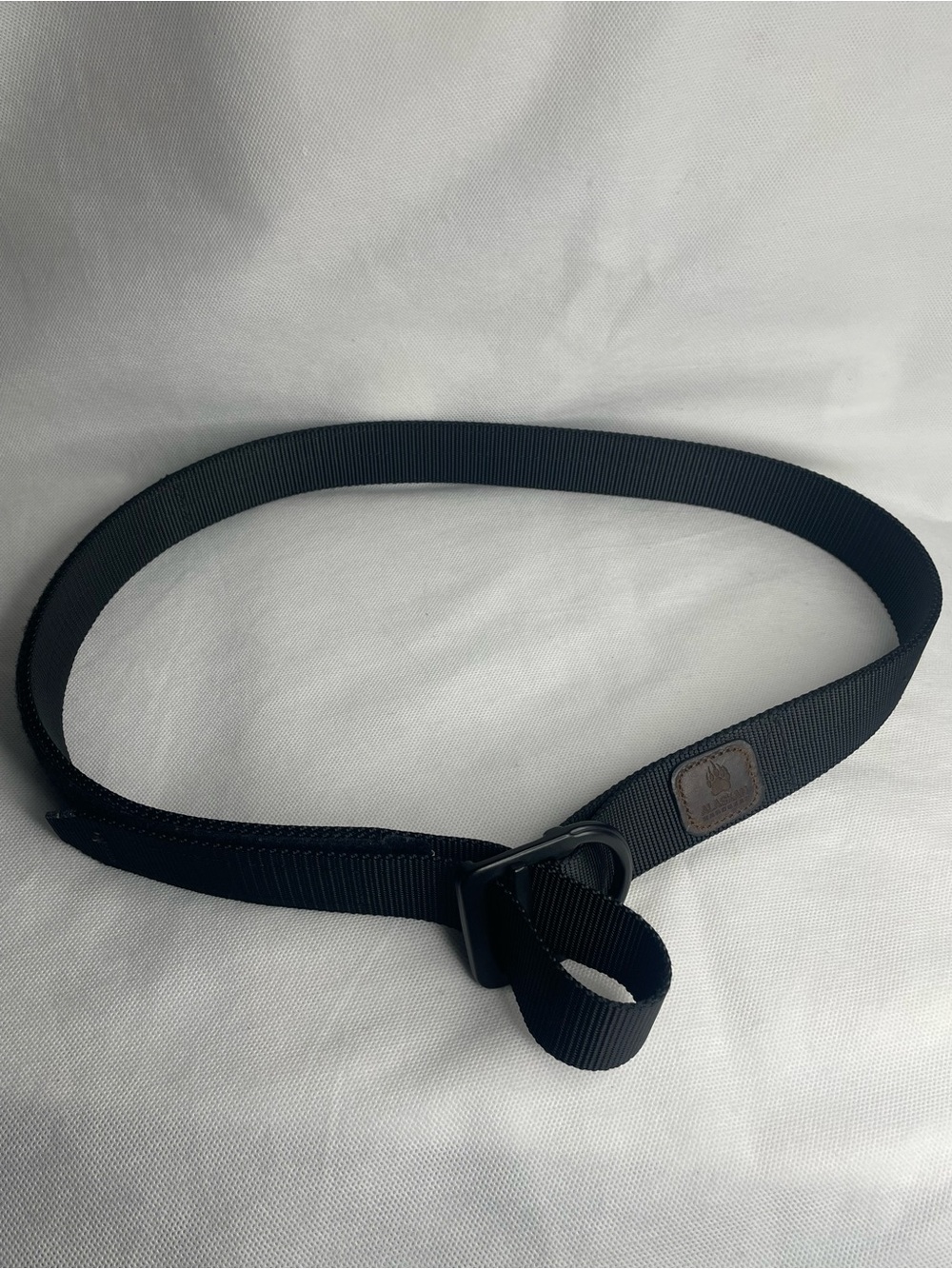 Duluth Alaskan Hardgear Bailout Nylon Belt Large Black Hook Loop Metal Buckle